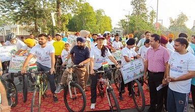 State level bicycle rally organised at Rupnagar
