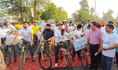 State level bicycle rally organised at Rupnagar