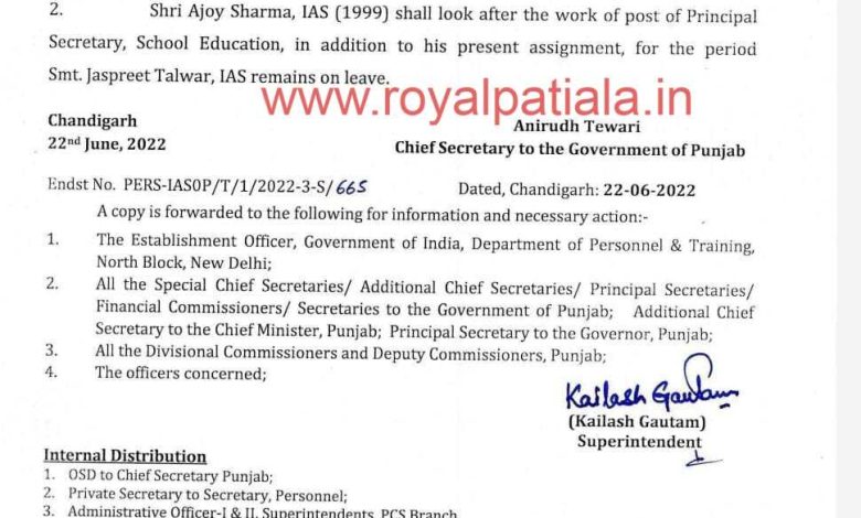 Punjab gets new principal secretary higher, school education