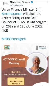 47th GST Council meeting venue changed; Chandigarh to host 2 day meet  
