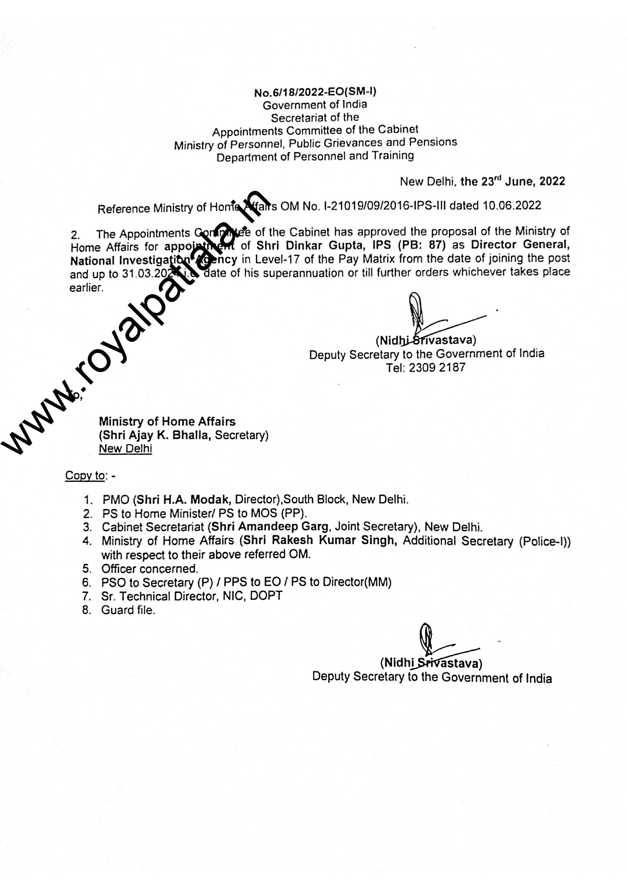 Punjab DGP becomes head of National Investigation Agency