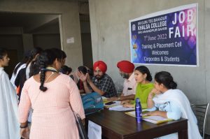 Campus placement drive held at Khalsa College Anandpur Sahib