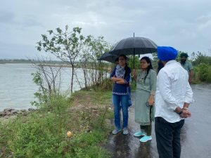 Rupnagar DC visits flood prone areas, reviews flood control measures