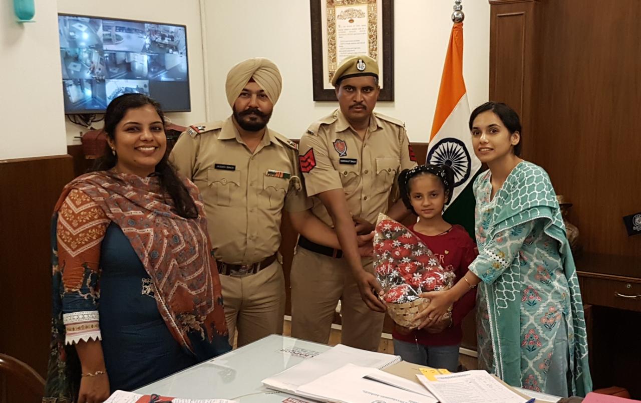 Cyclist Raavi Kaur Badesha - an 8-year-old Patiala girl becomes district icon of Beti Bachao - Beti Padhao