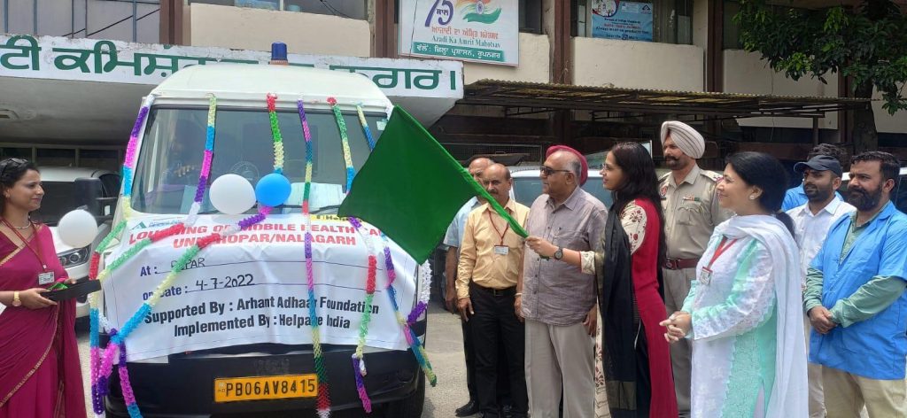 Rupnagar DC flags off HelpAge India's mobile health unit
