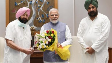 Capt Amarinder Singh along with his son met PM Modi