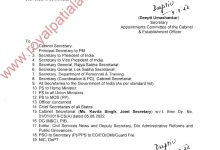 Cabinet Secretary of India appointment; ACC issued order