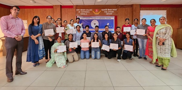 Certificates awarded by Bajaj Financial Services to Govt Bikram College students