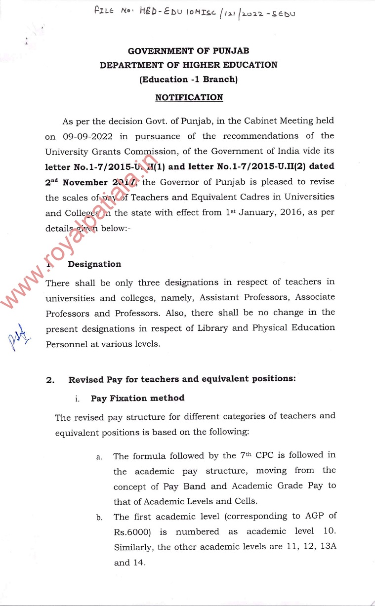 Teachers unhappy; retirement age reduced; Punjab govt issues 7th Pay commission notification