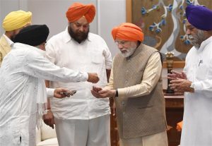 Prime Minister meets Sikh Delegation at his residence today