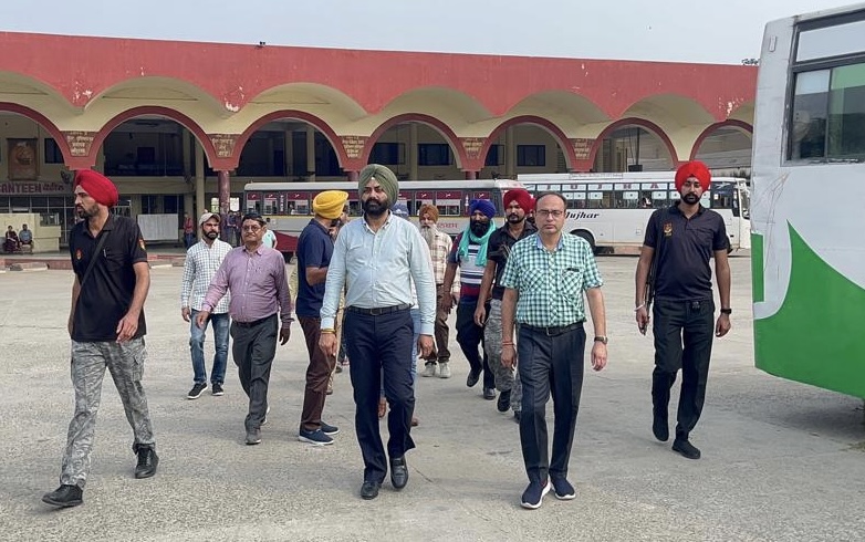 Transport Minister Laljit Singh Bhullar conducts surprise checking of Bus Stands