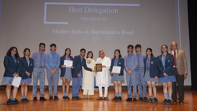 Modern School won Best Delegation, Vivek High School won Best Team Effort award in YPS MUN 2022