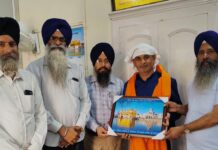 Er.Satinder Sharma honoured at Golden Temple