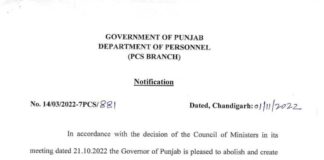 23 bureaucratic posts abolished; 23 new created in Punjab