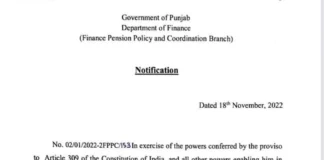 Punjab govt issues Old Pension Scheme Notification with conditions