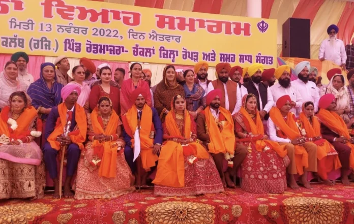 CM’s wife Dr. Gurpreet Kaur attends mass marriage function