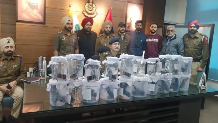 Rupnagar police bust inter-state arms smuggling racket, large quantity of pistols, magazines recovered