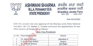 Capt Amarinder’s turncoat aides adjusted in state BJP executive body
