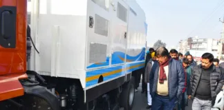 New Year gift by a minister to his constituency- state of the art vacuum cleaning machine