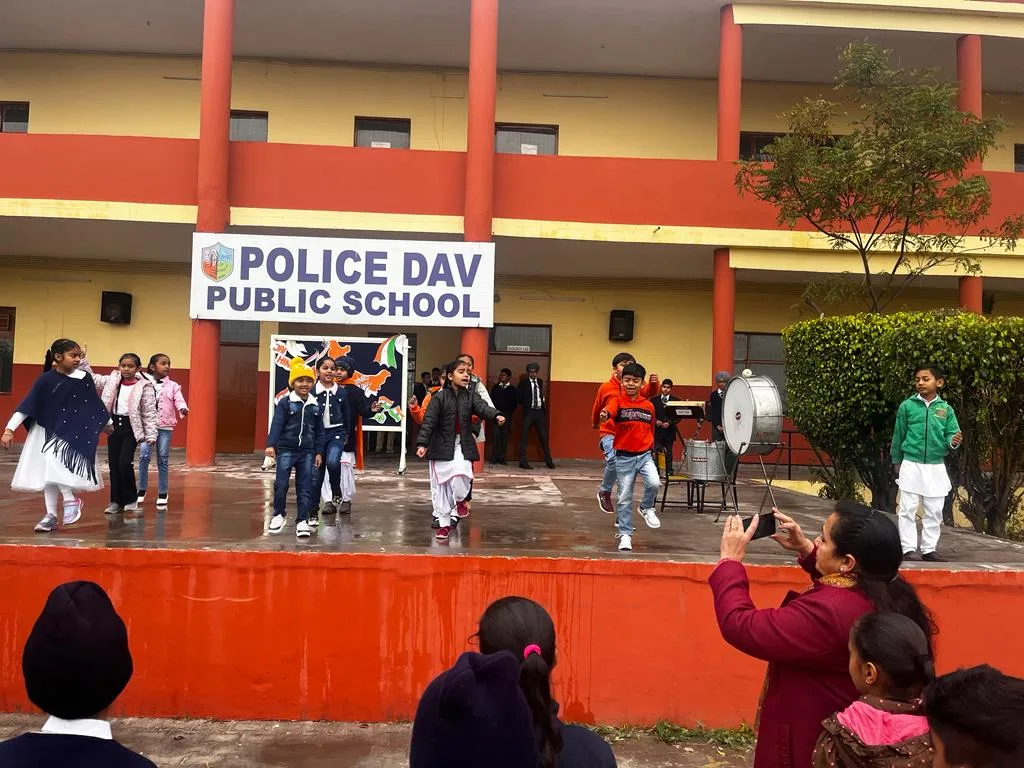Police DAV Public School Patiala celebrated Republic Day and Basant Panchami