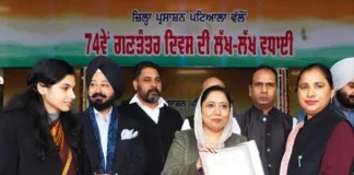 Dr. Inderjit Kaur Khokhar honoured by cabinet minister on Republic Day