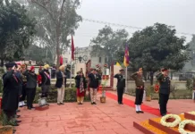 Patiala MLF- Commander of the Black Elephant Division, D.C. and others pay tributes at Cenotaph