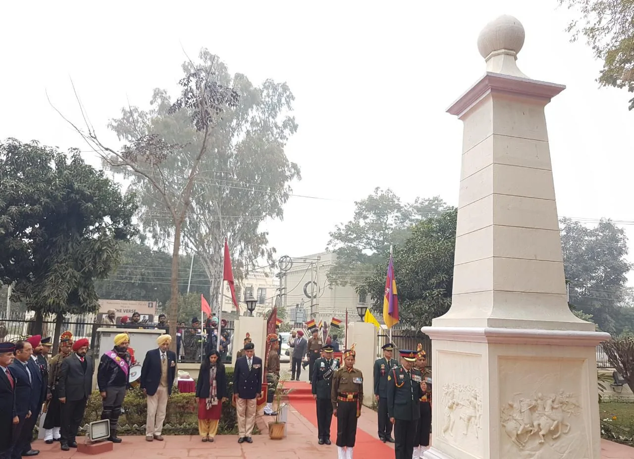 Patiala MLF- Commander of the Black Elephant Division, D.C. and others pay tributes at Cenotaph 