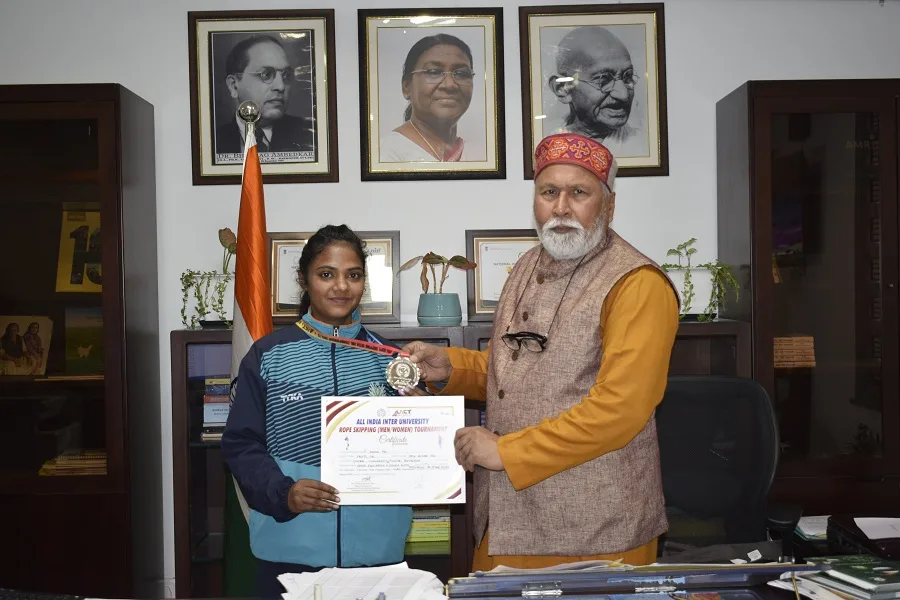 CUP Bathinda Student strikes Silver Medal in AIU Games