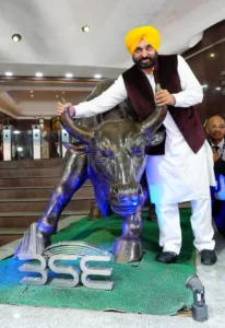 Mann became the first chief minister of Punjab to visit BSE