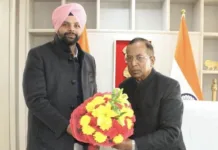 Ajayvir Singh Lalpura calls on Union Minister Som Parkash