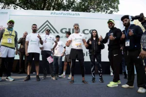 Bollywood actor Milind Soman runs Gillco marathon ‘Run For Health’