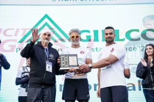 Bollywood actor Milind Soman runs Gillco marathon ‘Run For Health’