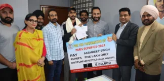 India’s medal hope in Olympics Akashdeep Singh get Rs 5 lacs cheque from Punjab sports minister