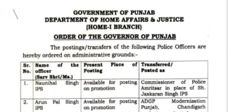Major reshuffling in Punjab police; 18 IPS-PPS transferred
