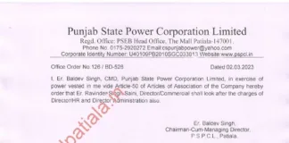 Ad hocisim to continue in PSPCL; newly appointed PSPCL director to hold charge of three directors