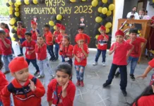 Grade 3 students hosted graduation ceremony of tiny tots of Guru Nanak Foundation Public School