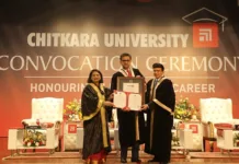 Chitkara University awards an Honorary Doctorate Degree to Dr. Aashish Chaudhry