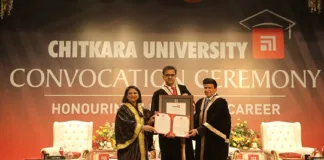 Chitkara University awards an Honorary Doctorate Degree to Dr. Aashish Chaudhry