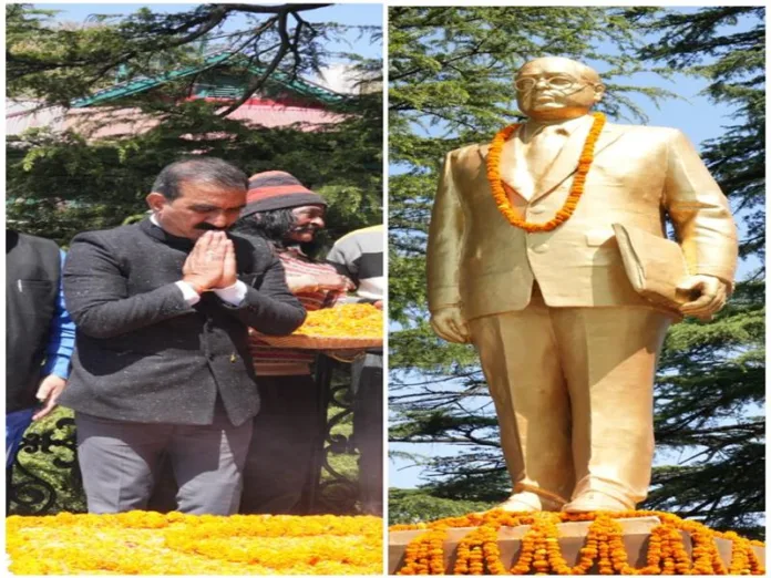 CM pays floral tribute on birth anniversary of Dr. Bhimrao Ambedkar