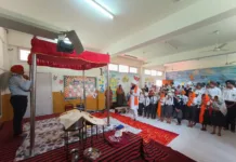 Police DAV public school gave a pious beginning to session 2023-24 with Sukhmani Sahib path