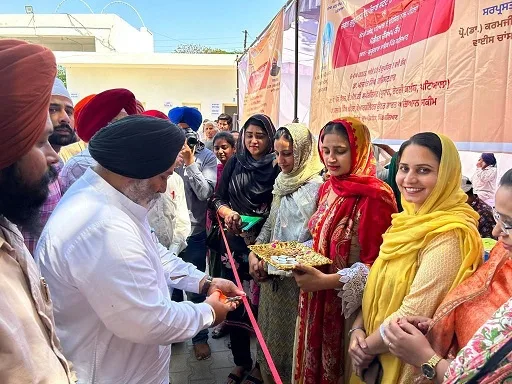 Chetan Singh Jouramajra inaugurates JGND PSOU-Rotary Club Medical Camp in village Kalyan
