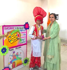 Sri Guru Harkrishan Public School, Patiala celebrated the festival of Baisakhi in high spirits