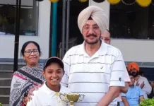 YPS Mohali’s Harjagteshwar made a stellar contribution in Under-15 Amanjit Memorial Inter School T-20 Cricket Tournament win