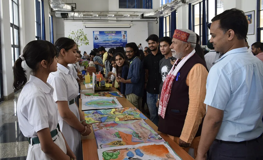Eminent scientists and school students participated in the Earth Day 2023 celebration held at Central University of Punjab