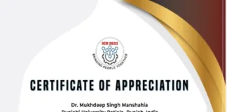 Punjabi University Don of Mathematics Department makes mark at International Conference