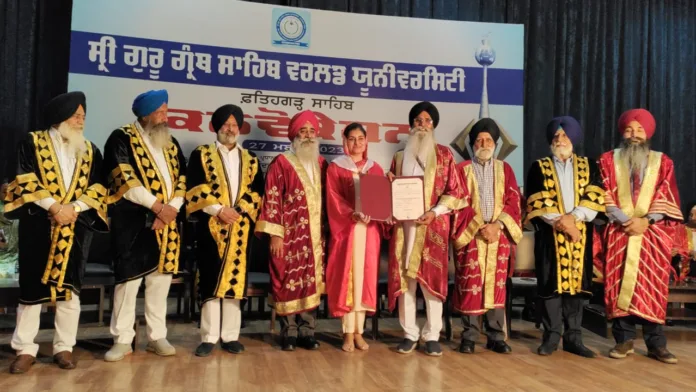 818 awarded degrees at second convocation of Sri Guru Granth Sahib World University