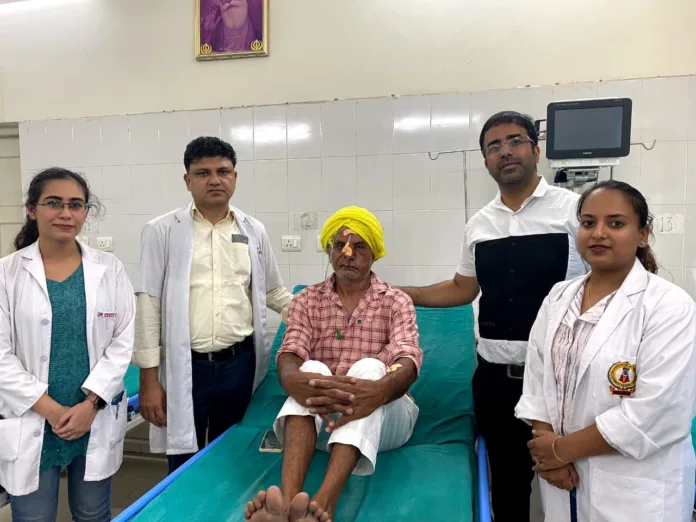 ENT doctors of Rajindra Hospital at their best, successfully removed large Skull Based Tumour