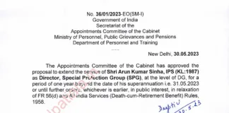 India’s elite force DG gets extension few hours before his superannuation