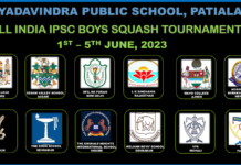 Proud moment for YPS, Patiala to host the mega All India IPSC Squash Boys Tournament 2023