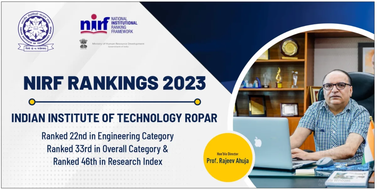  IIT Ropar ranked amongst top 25 in NIRF rankings 